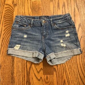 Lucky Brand Blue Distressed Jean Shorts